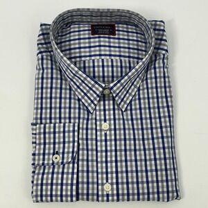 UNTUCKit Almaden Shirt Men's XXXL White Blue Gray Gingham Check Button Up NEW